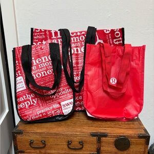 lululemon athletica Red Tote Bag Set